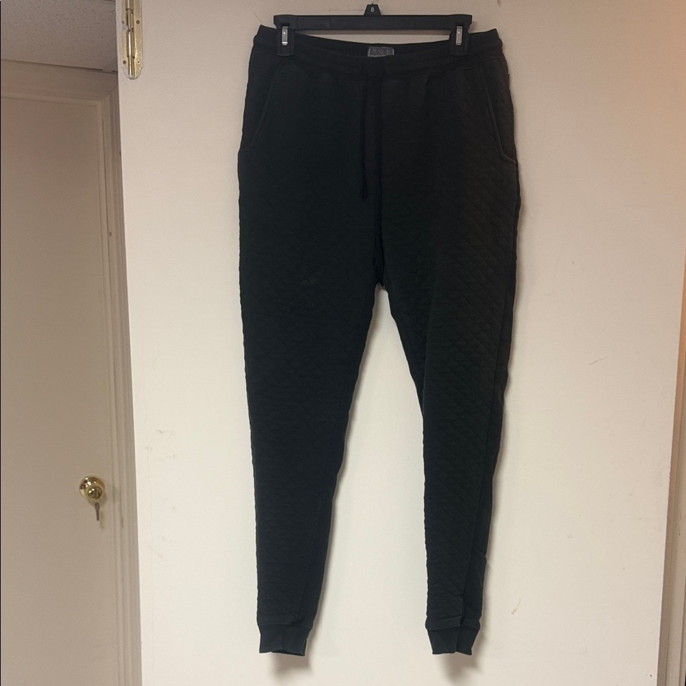 Threads 4 Thought Black Quilted Joggers
